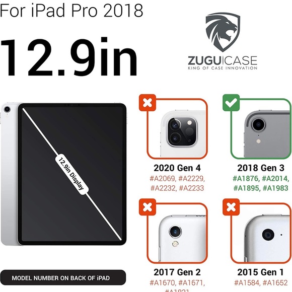 COPY - ZUGU CASE The Muse Case- 2018 iPad Pro 12.9 inch 3rd Gen - Picture 1 of 4